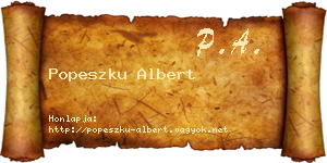 Popeszku Albert névjegykártya